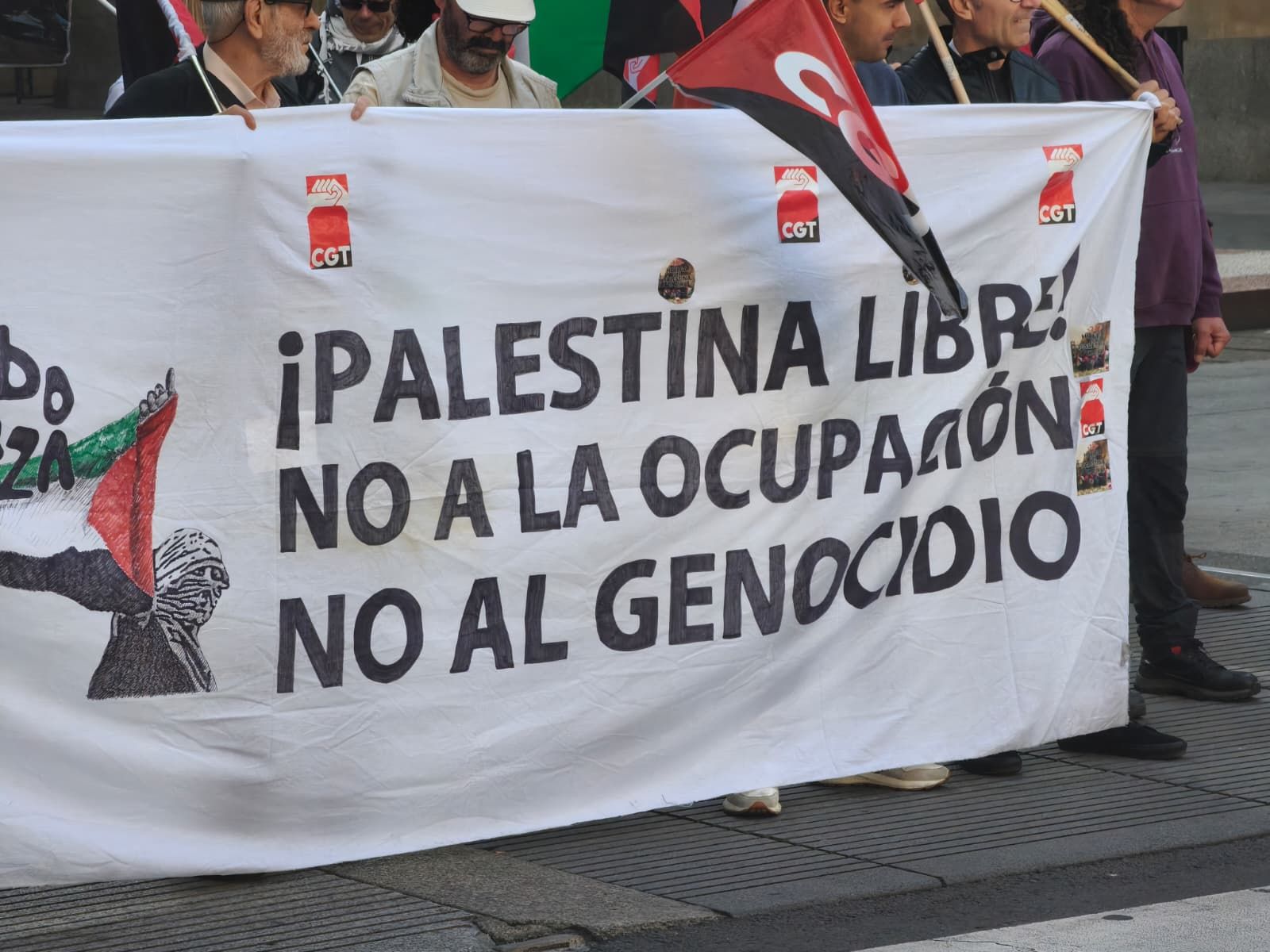 Manifestación por Palestina en Gran Vía