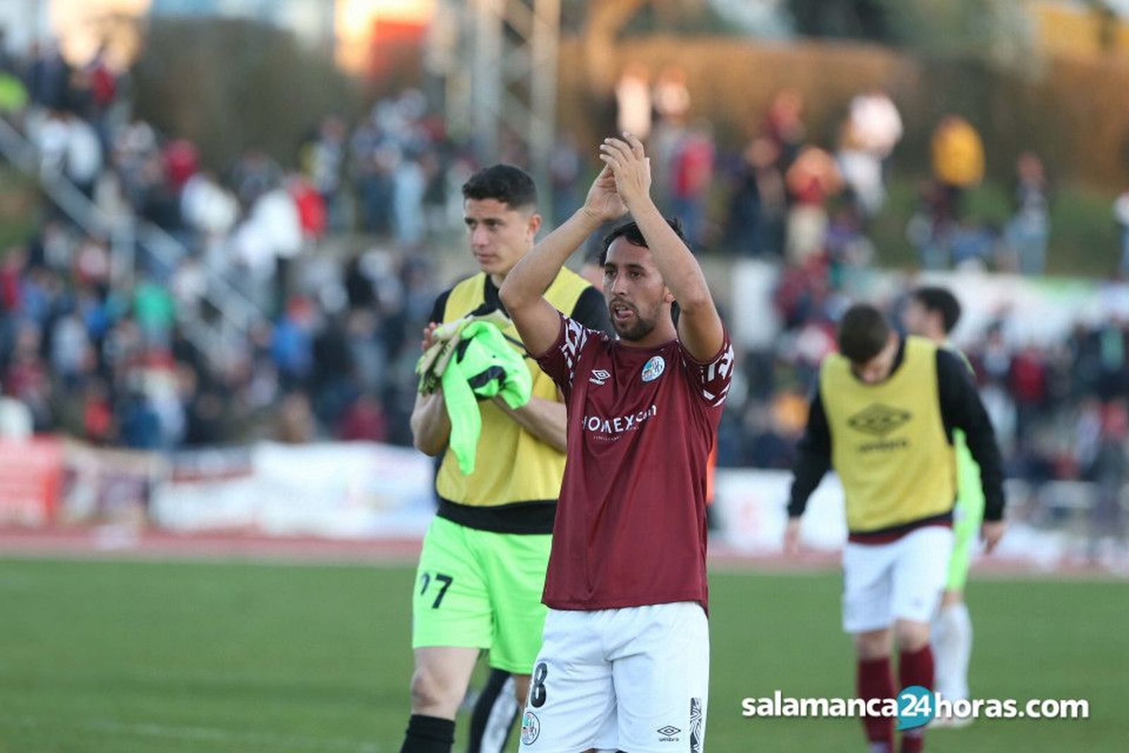 Diego Aguilar, en un derbi ante Unionistas / FOTO SALAMANCA24HORAS.COM