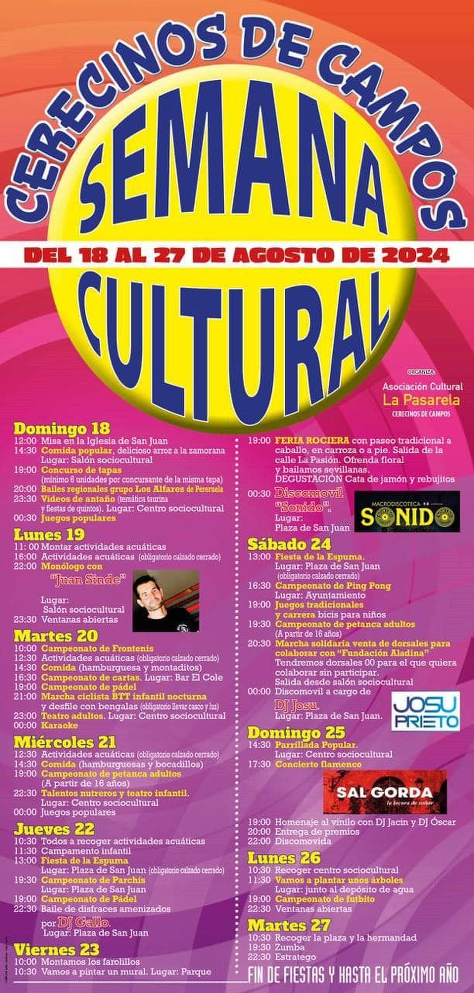 Programa semana cultural Cerecinos de Campos
