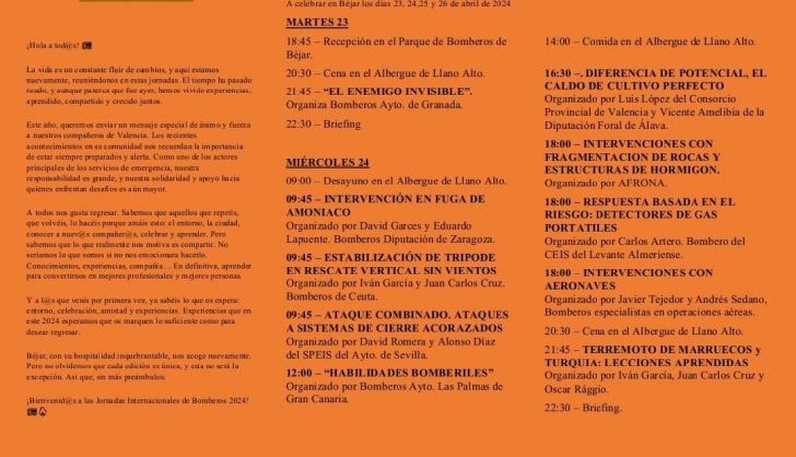 Jornadas de Bomberos en Béjar 