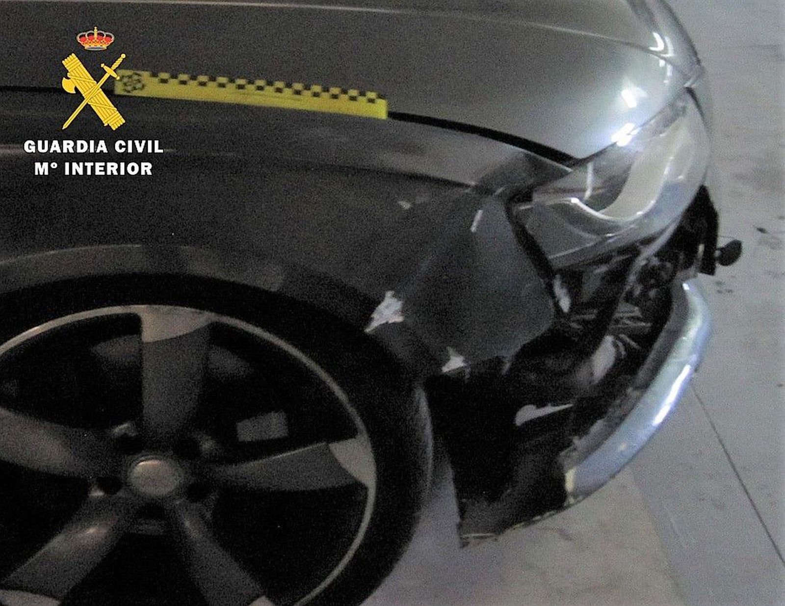 Vehículo que atropelló a cinco personas en Villarcayo (Burgos).