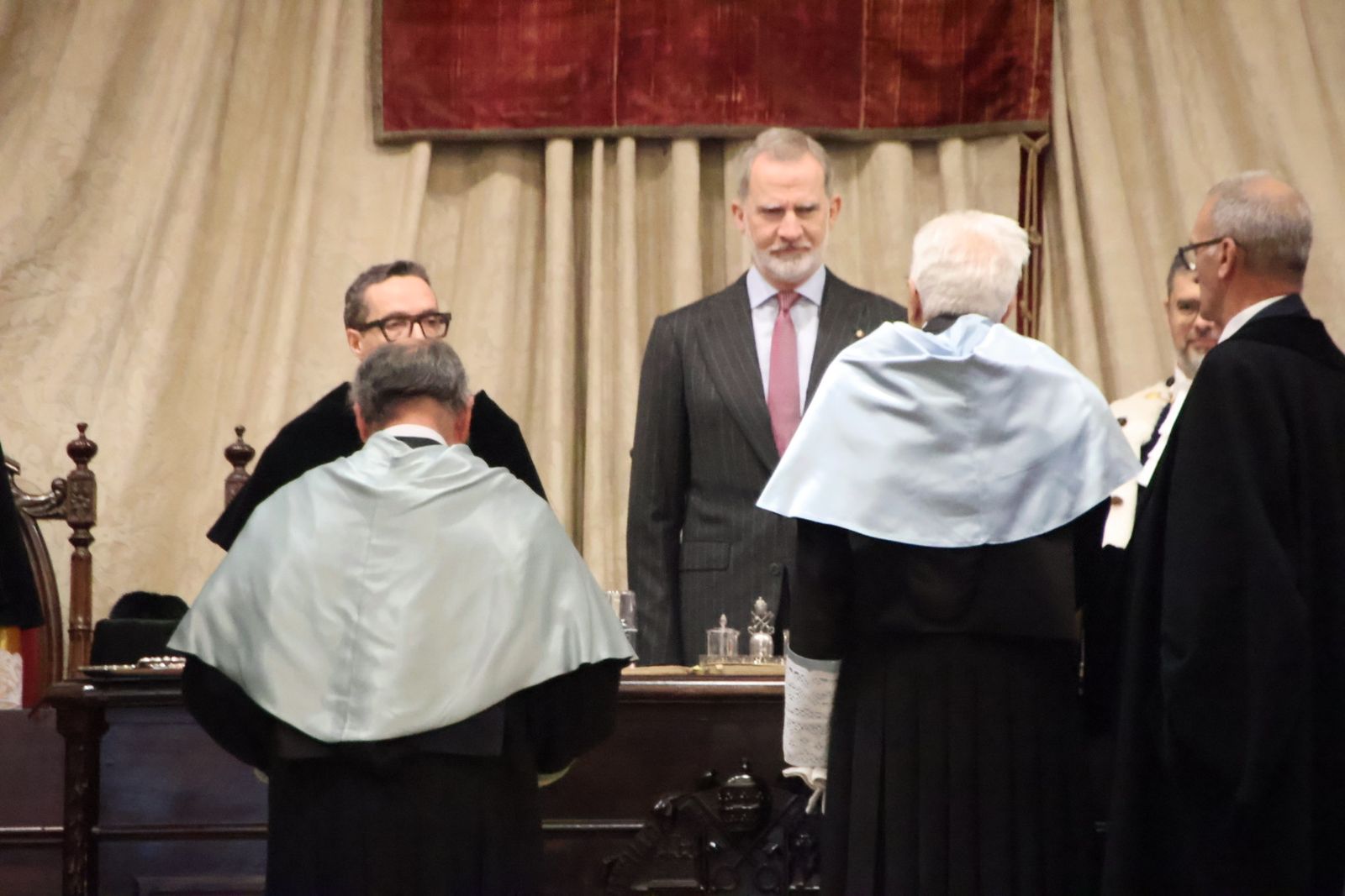 Llegada de S.M el Rey Felipe VI al paraninfo de la Universidad de Salamanca e Investidura de Sergio Mattarella como doctor ‘honoris causa’ de la USAL
