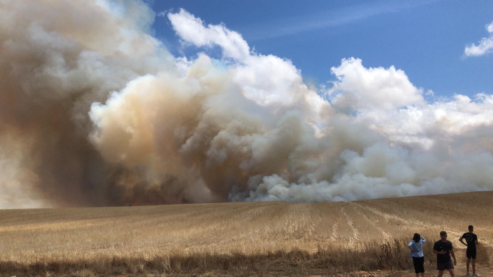 Pelabravo, escenario de un nuevo incendio forestal en Salamanca