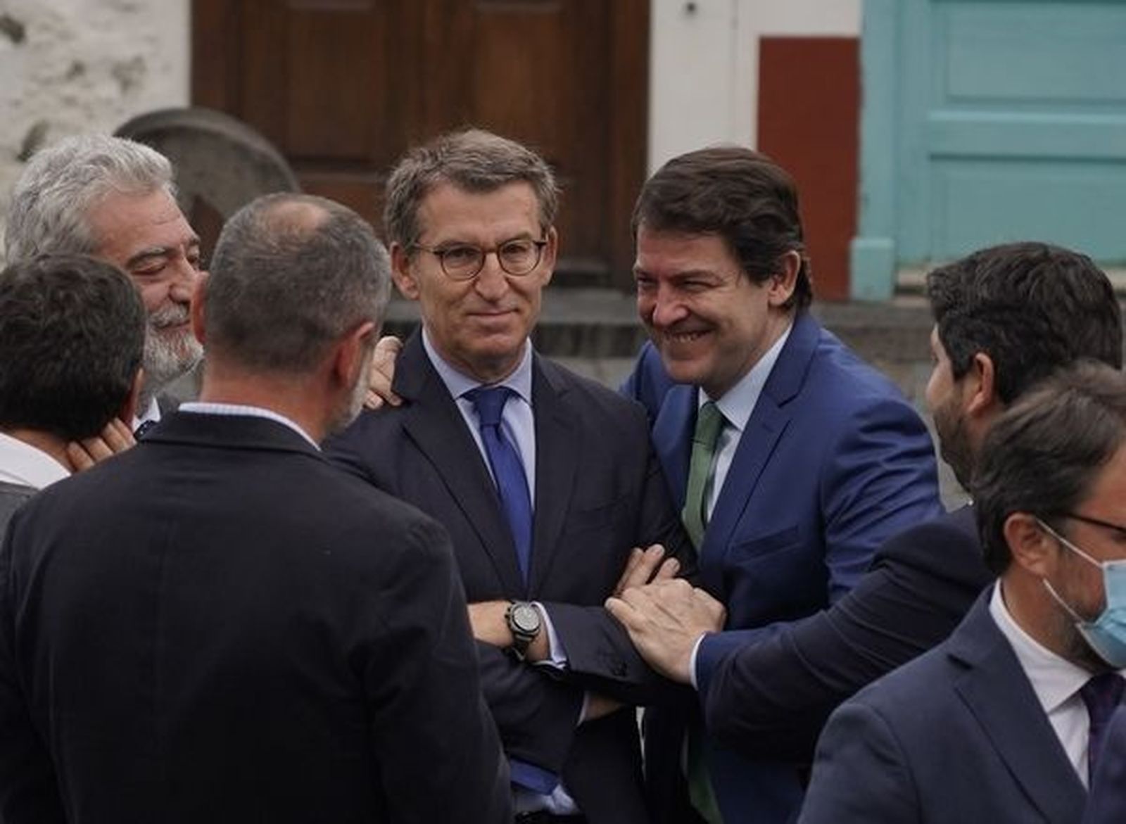 Feijoo junto a Mañueco Feijoo junto a Mañueco