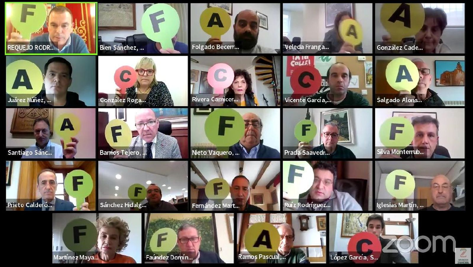 Votación en el Pleno de la Diputación de Zamora este 11 de marzo