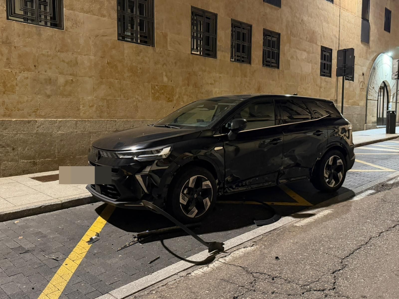 Vehículo accidentado durante la madrugada en Salamanca