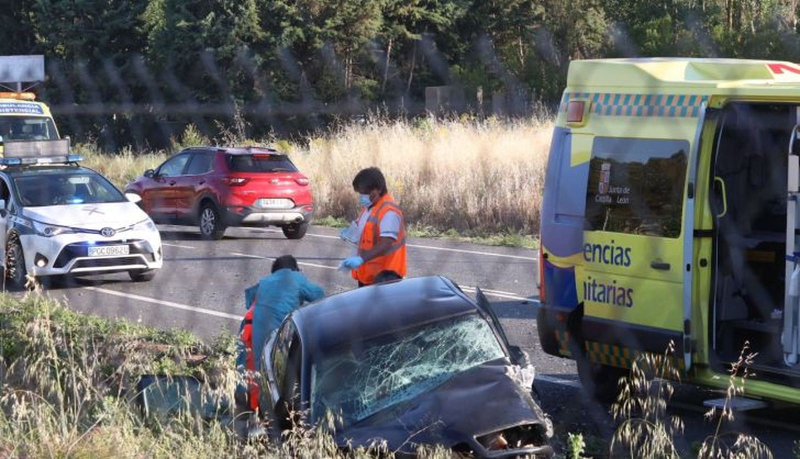 Fuerte accidente en la carretera de Alba de Tormes (1)