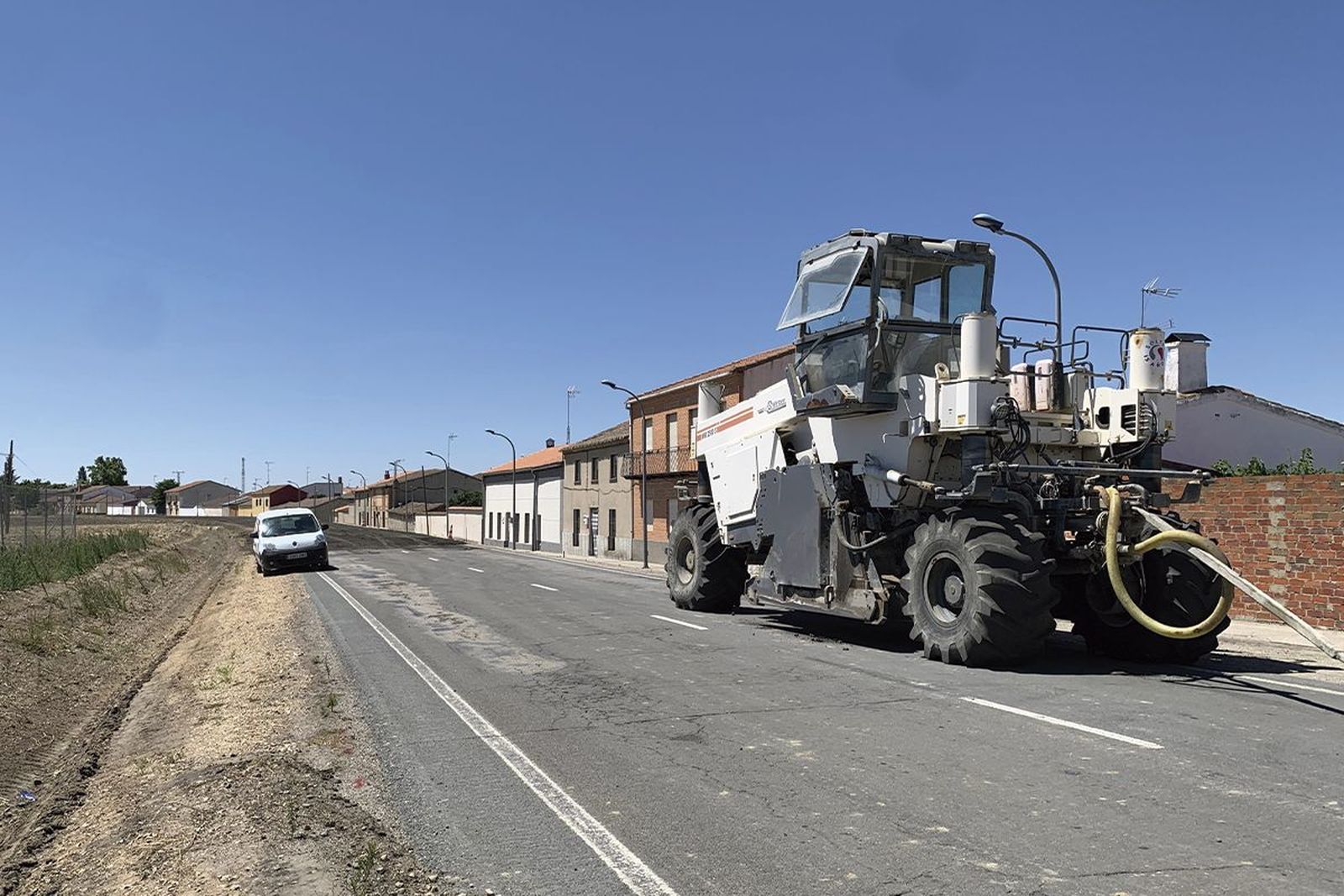 Trabajos de la carretera CL-610 desde Peñaranda a Rágama