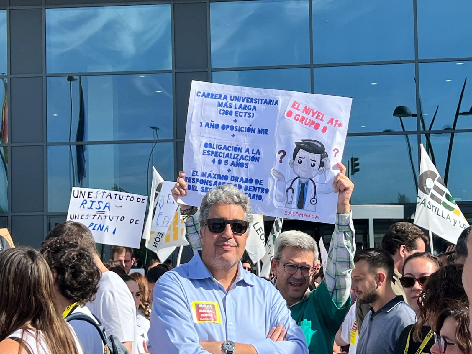 Huelga de médicos contra el borrador de Estatuto Marco en Salamanca 3 de octubre