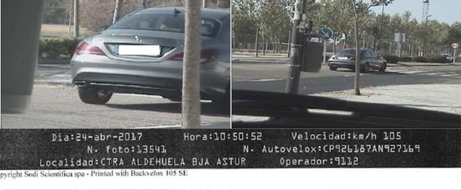 Interceptado un turismo que circulaba a 105 km/h por la Carretera de La Aldehuela