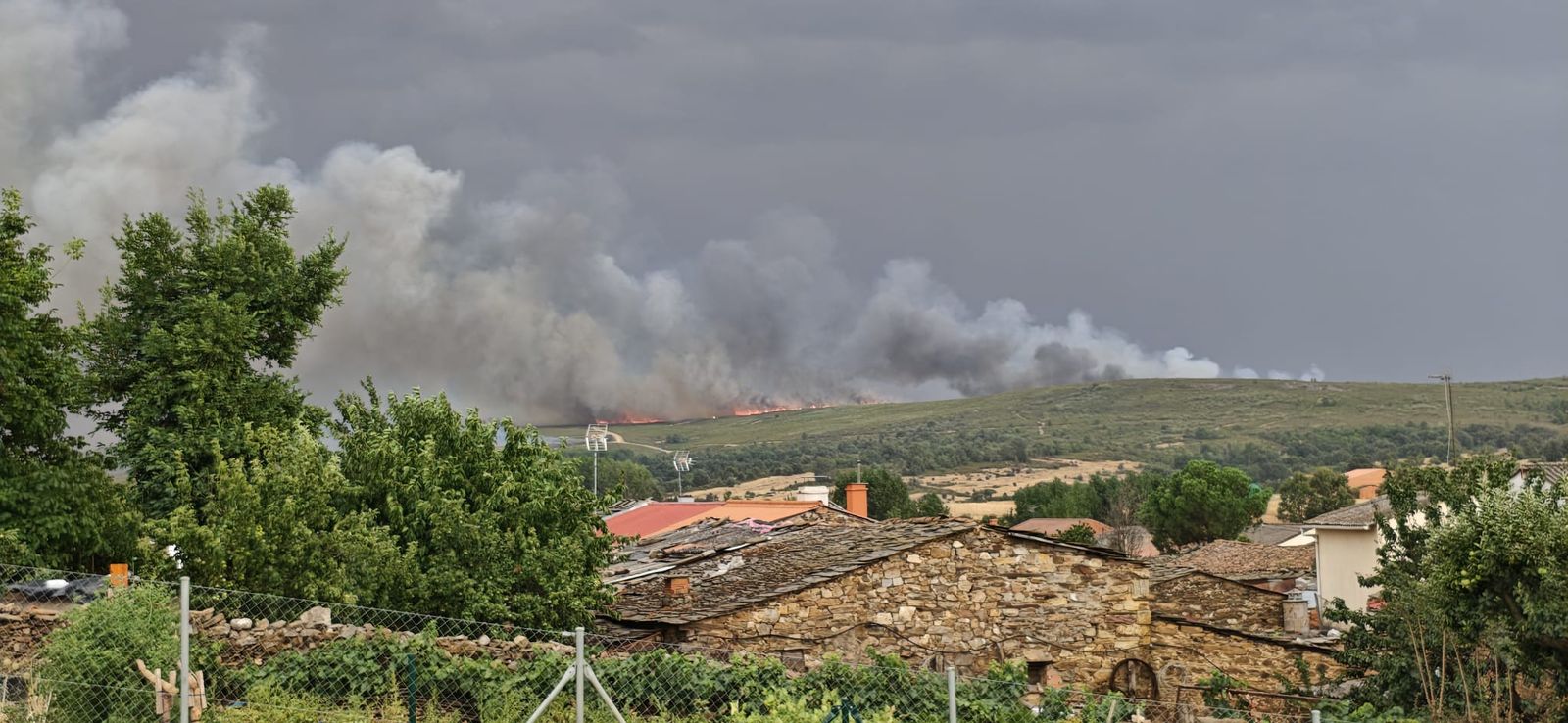 Imagen del incendio en Abejera