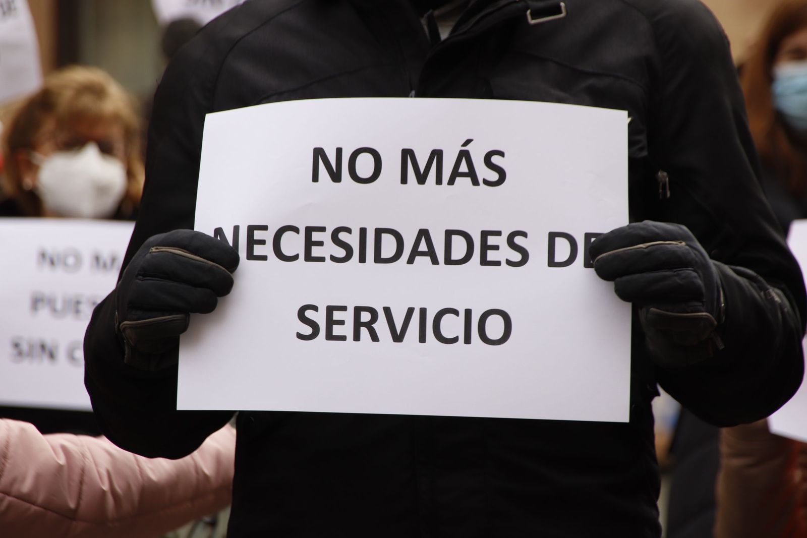 Concentración del personal de servicios sociales de la Junta de Castilla y León