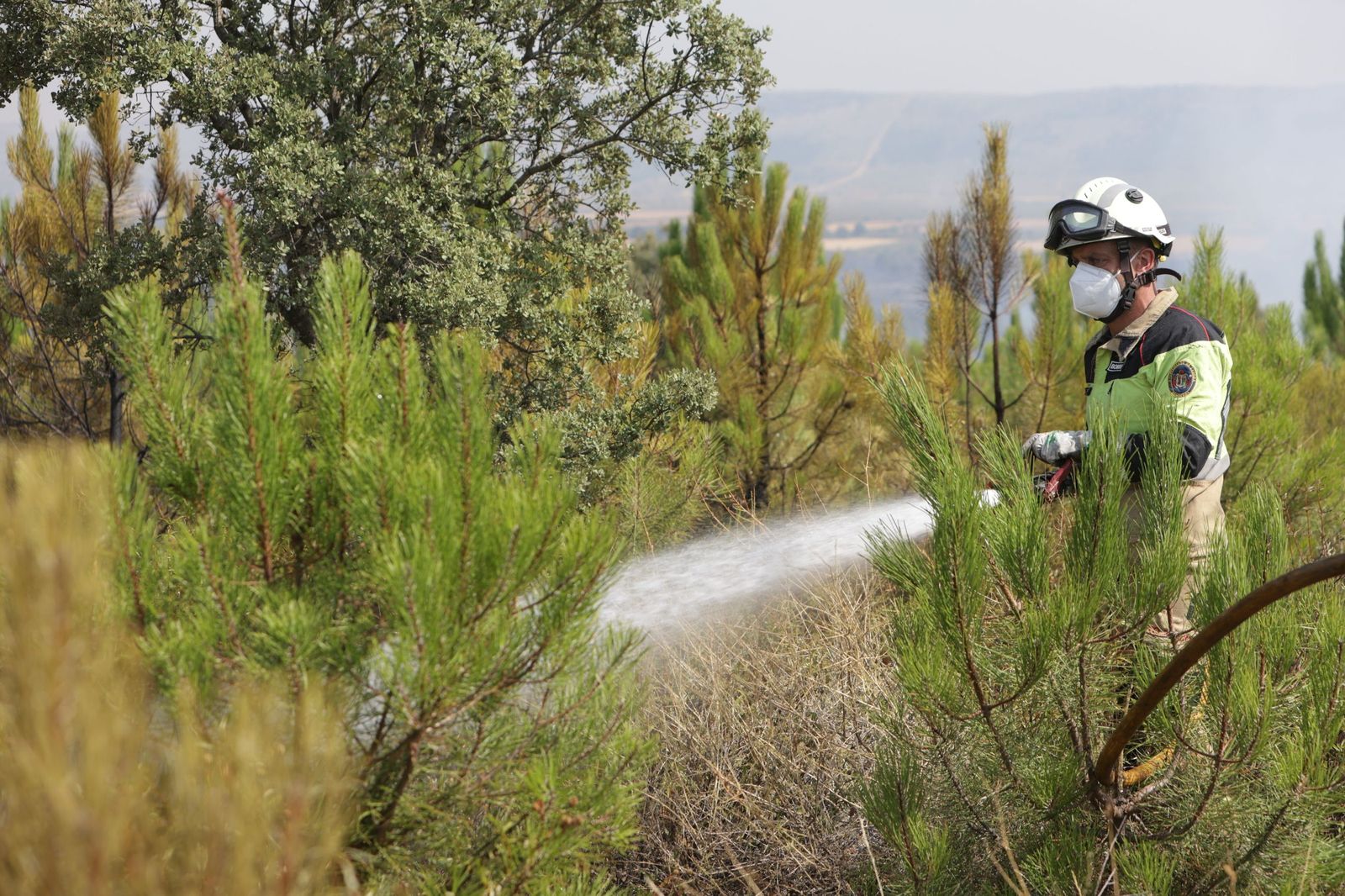 Incendio de Puercas. La situación entre Abejera y Riofrío
