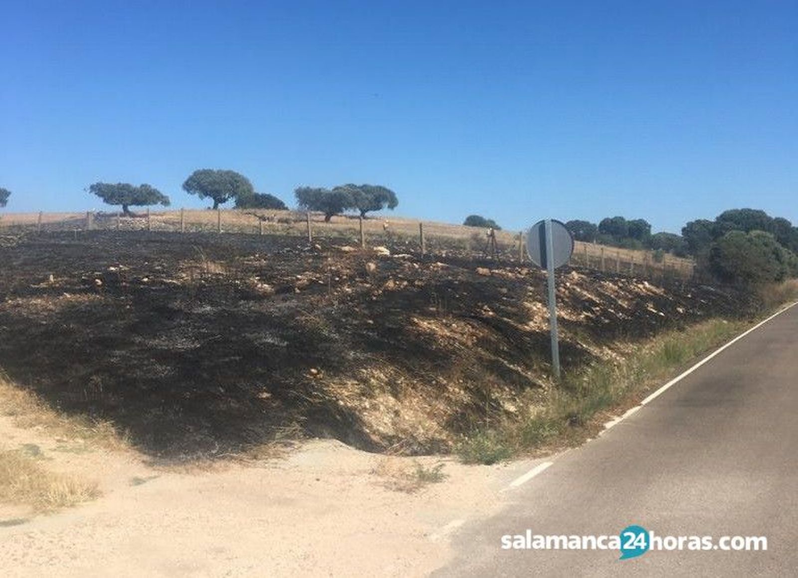 Incendio en San Muñoz. Foto de archivo