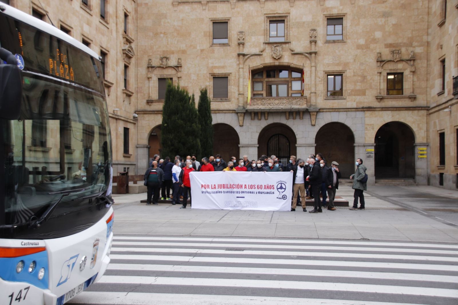 Concentración de la Plataforma por la Jubilación a los 60 años de conductores