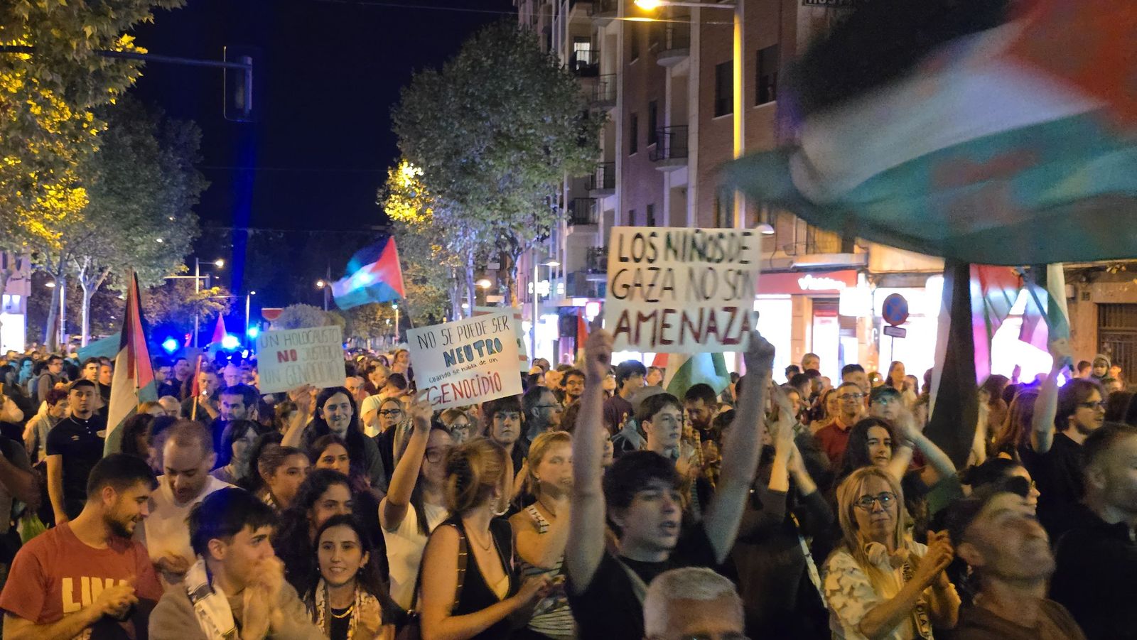 Una nueva concentración por Palestina toma las calles de Salamanca a última hora de la tarde de este 15 de octubre