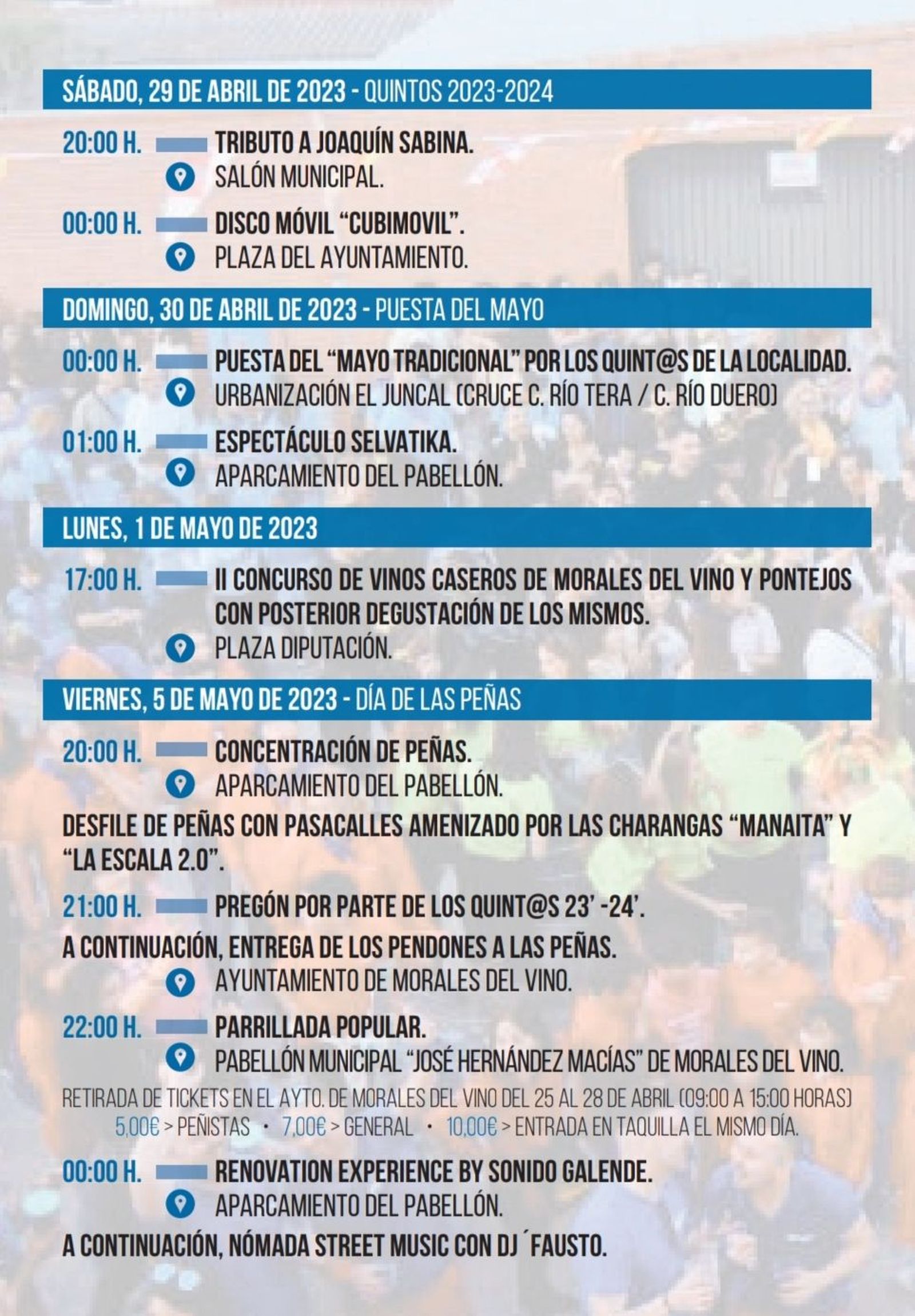 Programa de las fiestas del Cristo de Morales del Vino