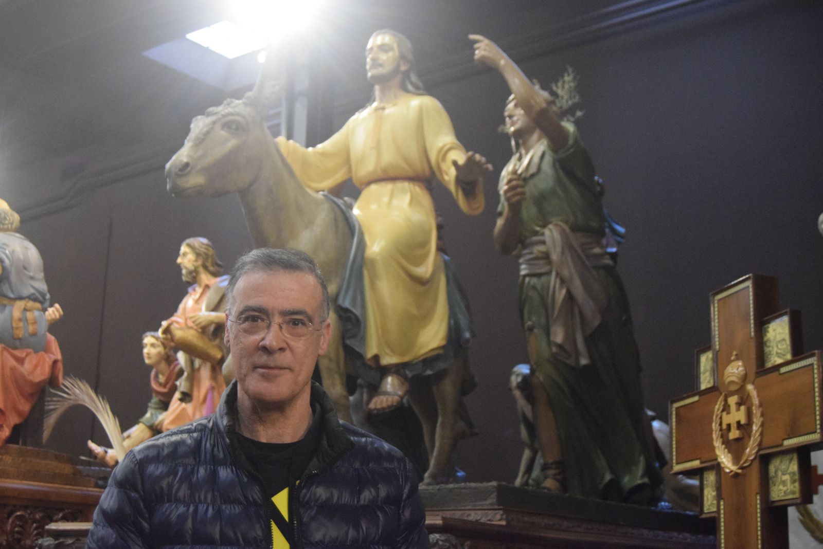 Alberto de la Fuente, presidente de La Borriquita, en el antiguo museo