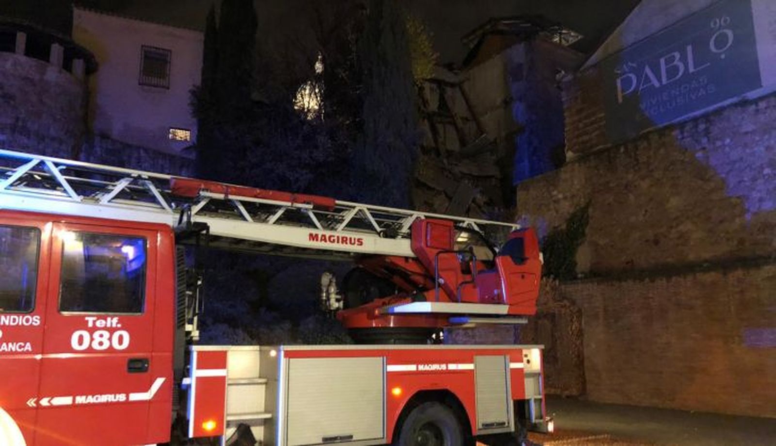 Derrumbe de la fachada de la antigua residencia de la calle San Pablo. SALAMANCA24HORAS (3)