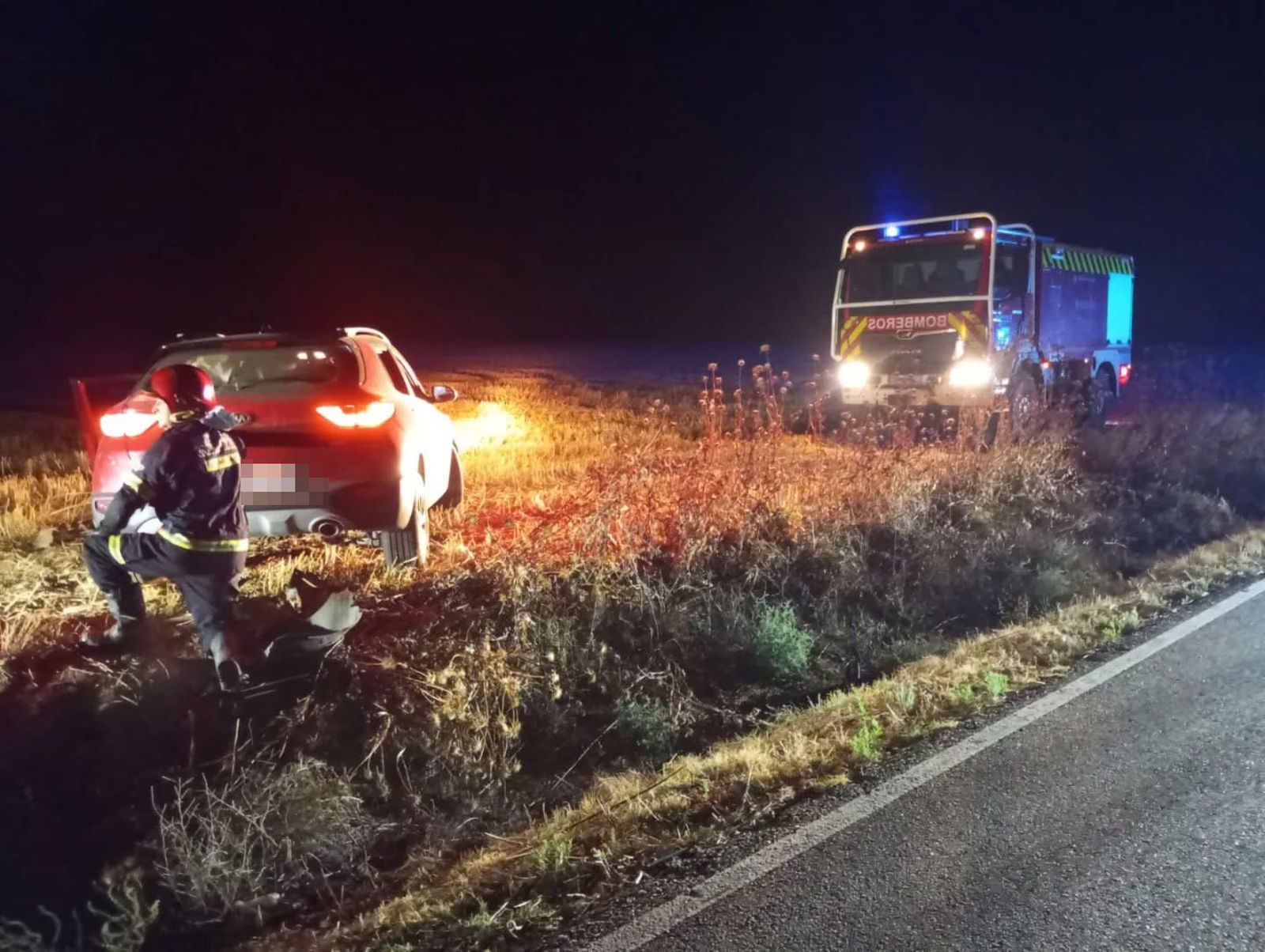 Accidente entre Villalpando y Quintanilla del Monte