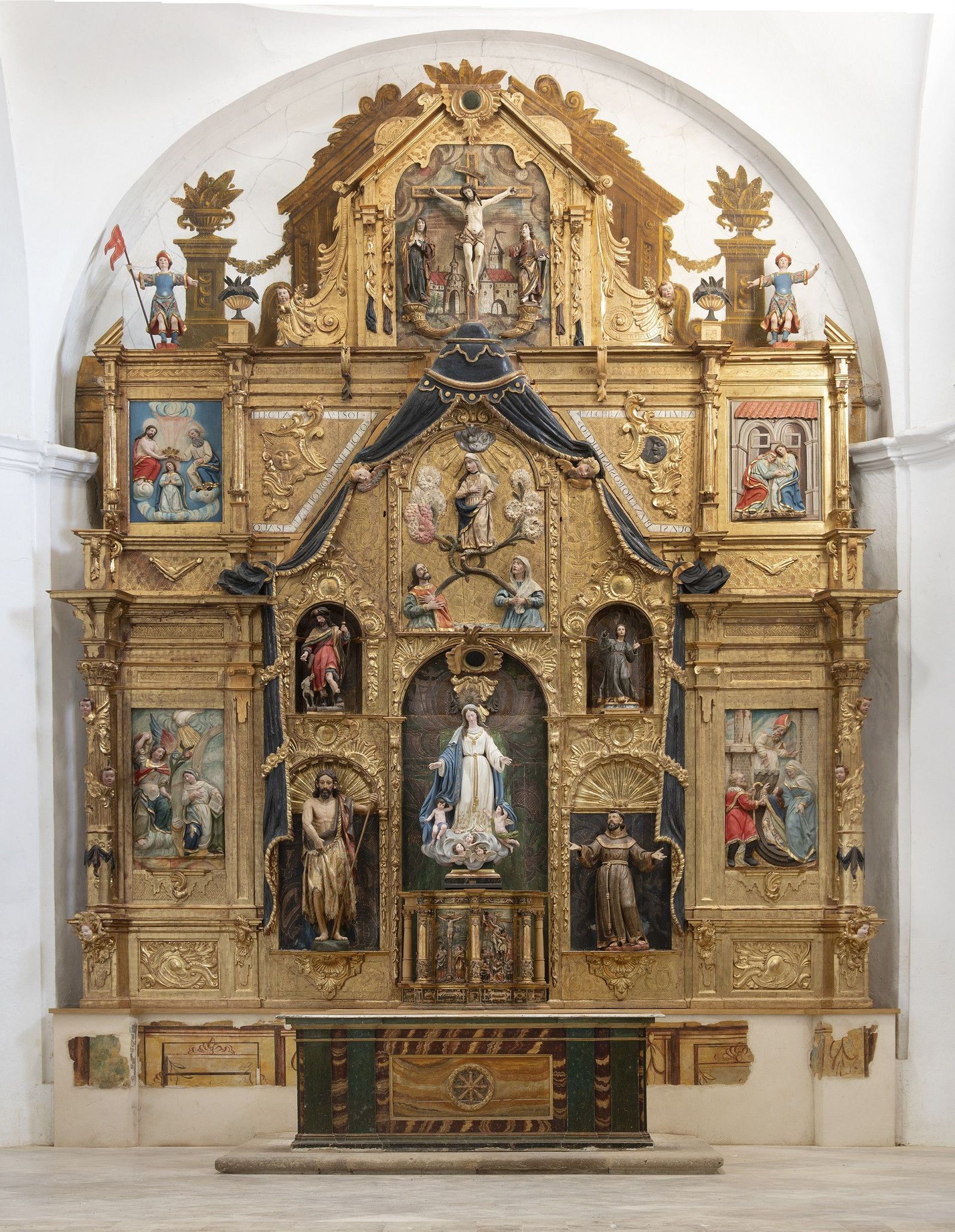 Retablo iglesia Santa Maru00eda del Ru00edo. Castroverde de Campos. Despues