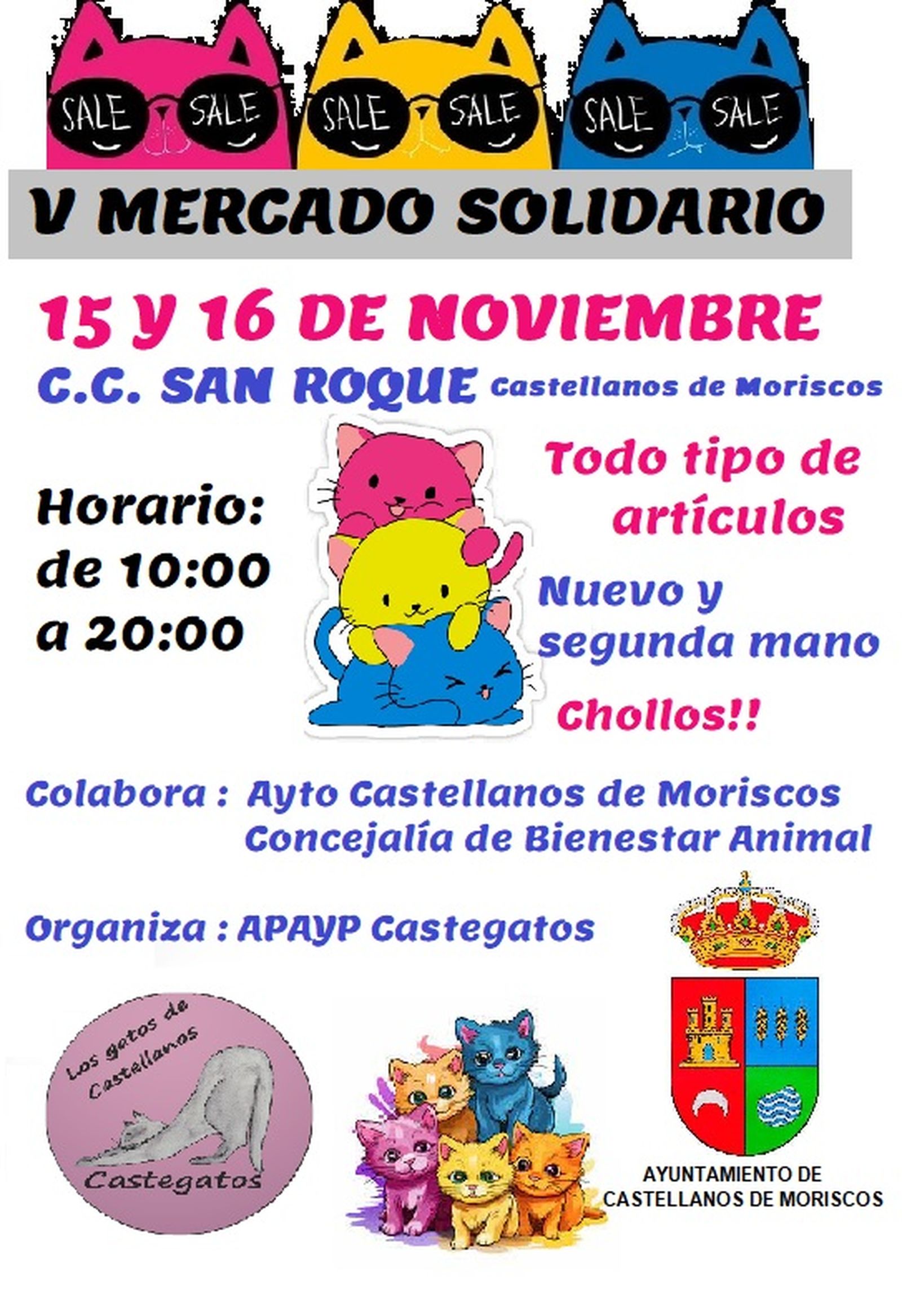 El Mercado Solidario de 'Castegatos' llega a Castellanos de Moriscos los próximos 15 y 16 de noviembre
