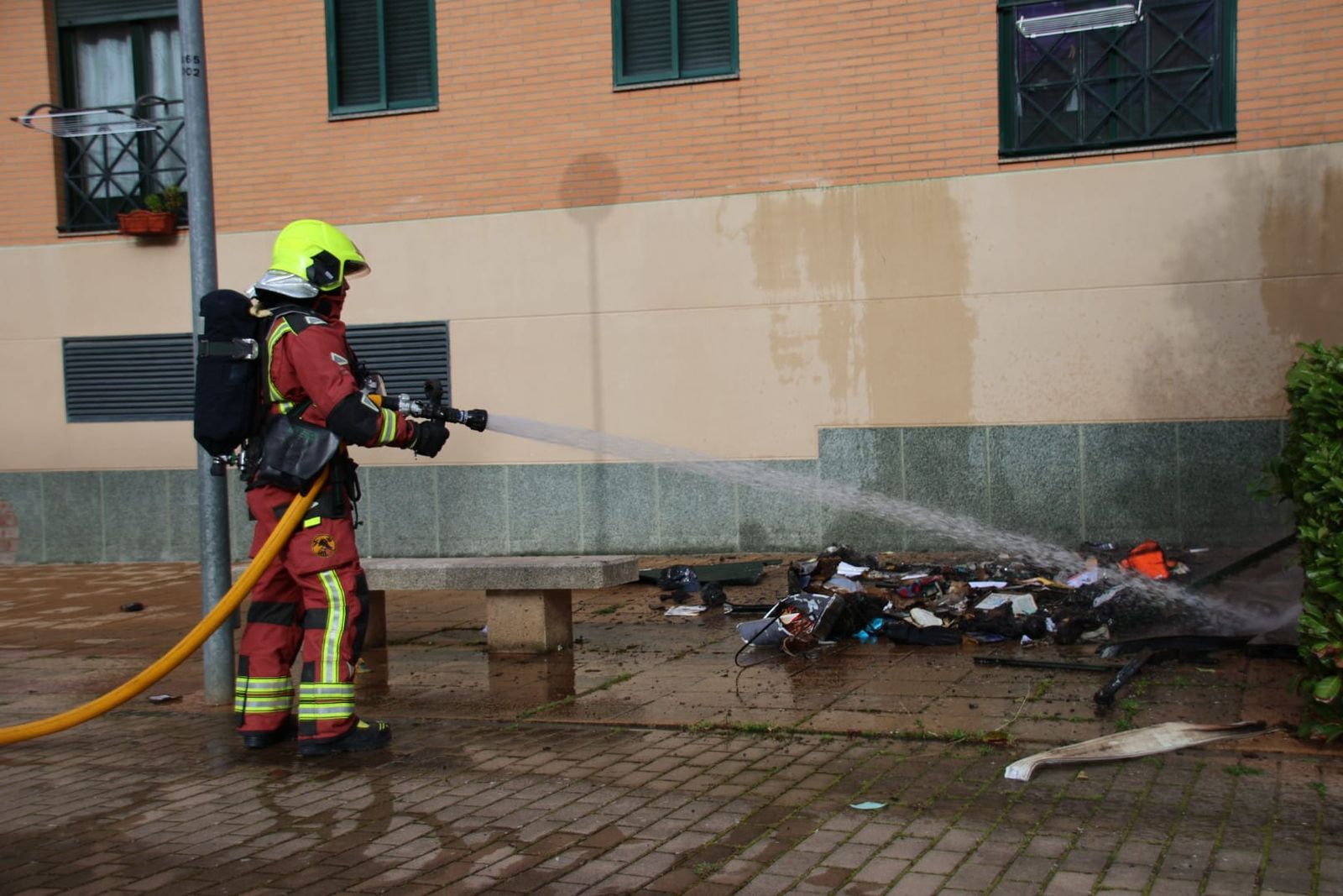 Incendio en la calle del Alcalde Beltrán de Heredia