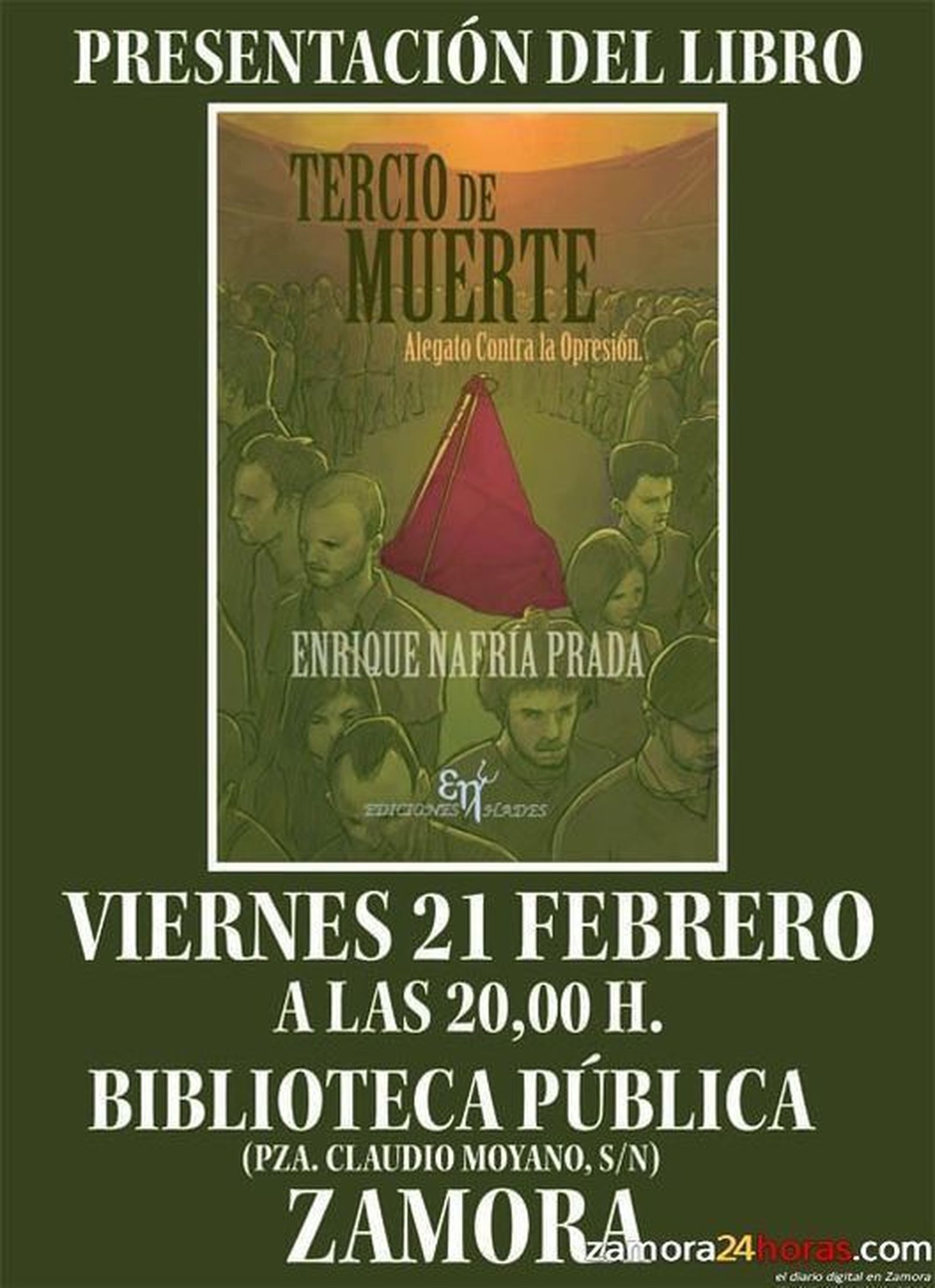 Presentan el libro ‘Tercio de muerte. Alegato contra la opresión’, de Enrique Nafría