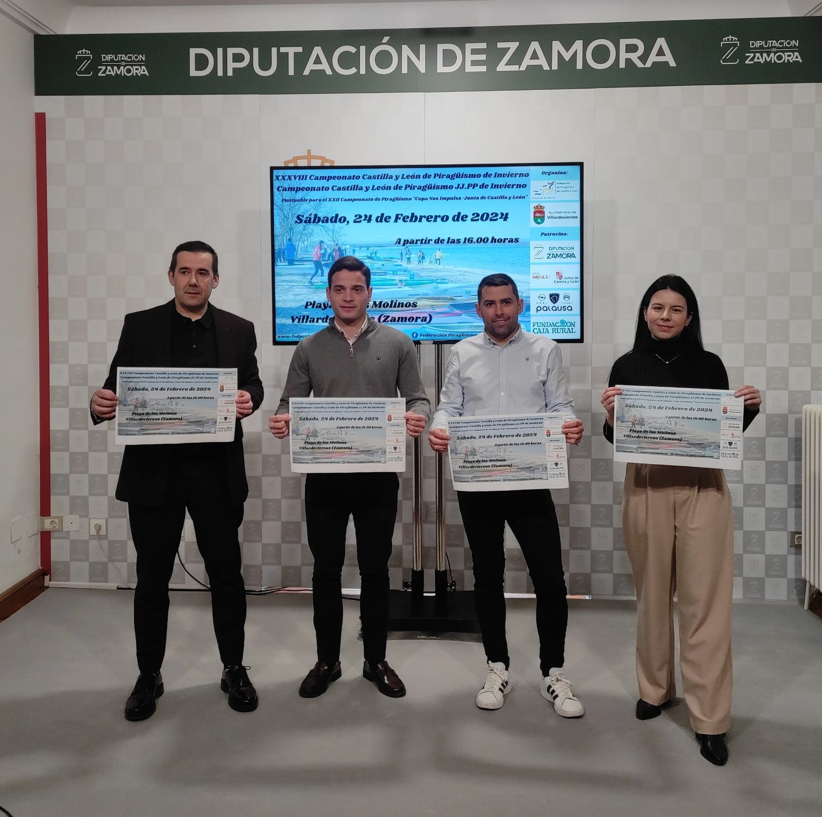 Presentación del Campeonato de  piragüismo en Villardeciervos