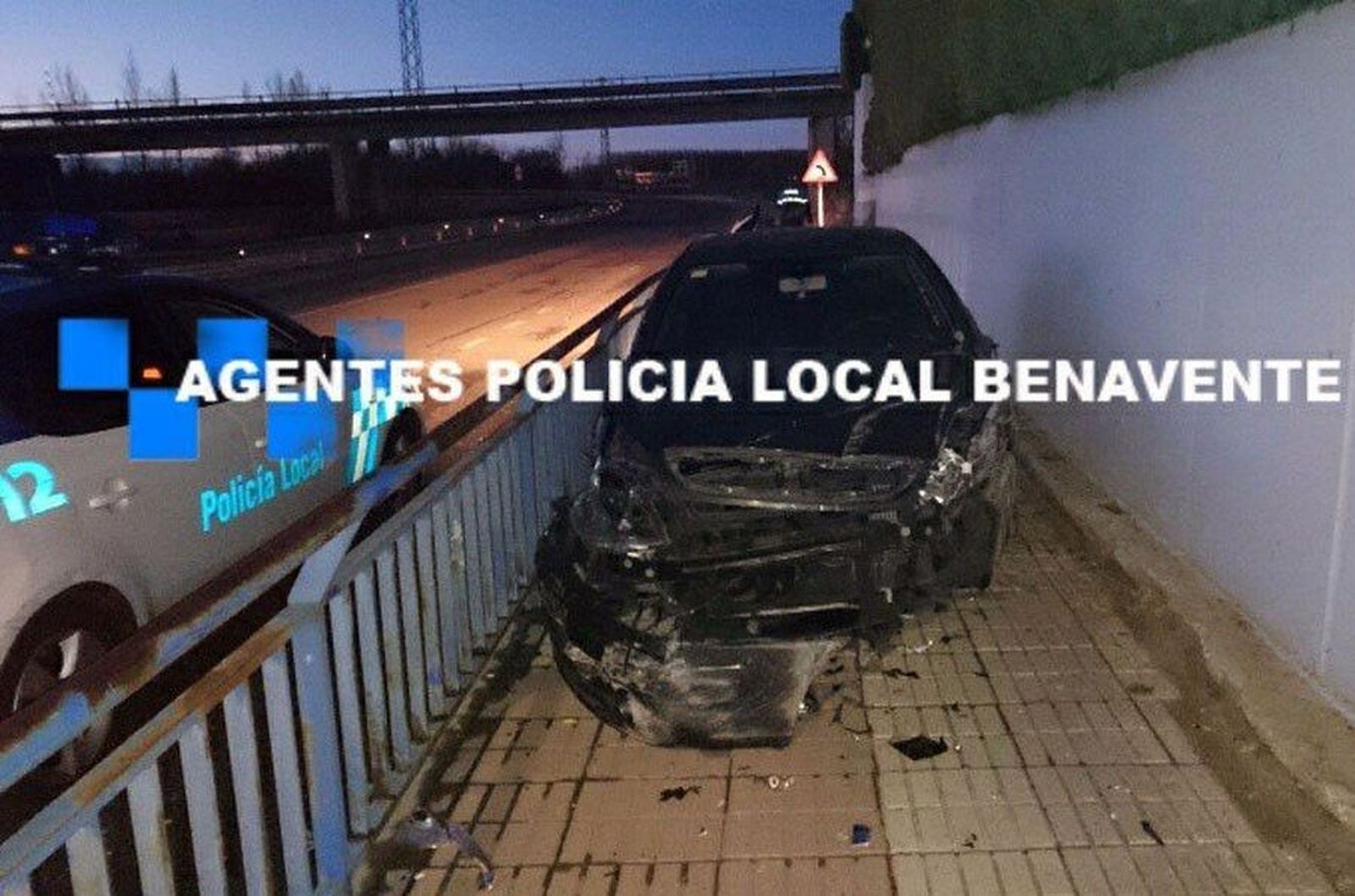 Accidente benavente coche tirado