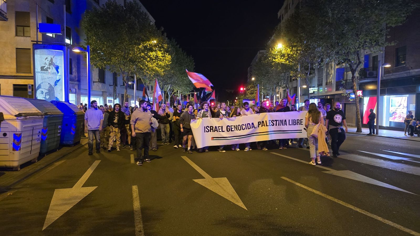 Una nueva concentración por Palestina toma las calles de Salamanca a última hora de la tarde de este 15 de octubre