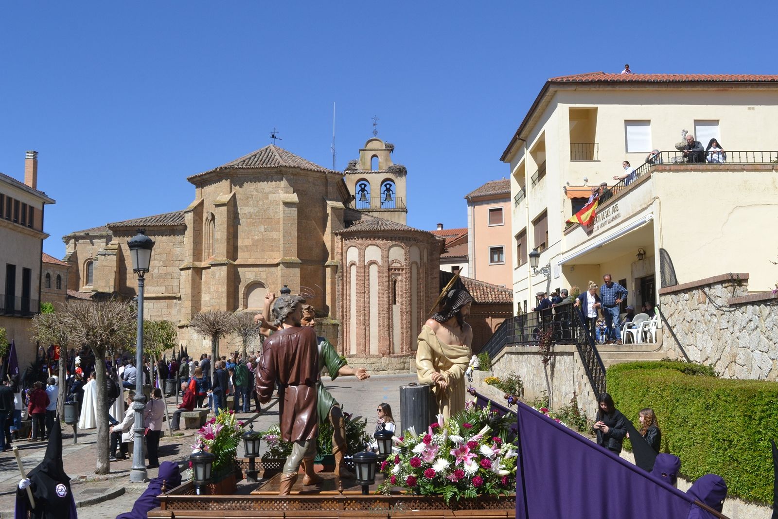 Paso de la Caída en la procesión de La Agonia en Ciudad Rodrigo