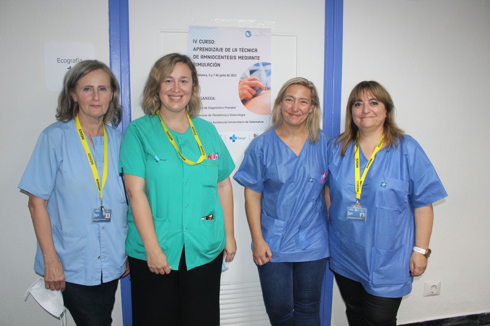 María Jose Doyague, jefe de servicio de Obstetricia y Ginecología del CAUSA junto con Ana Villalba, Ana Cubo y María de la O Rodríguez, miembros dela Unidad de Diagnóstico Prenatal
