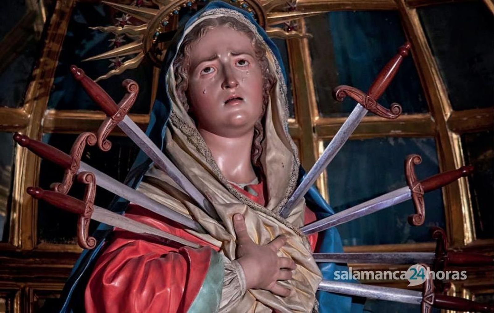 Virgen de la Dolorosa de Carmona en las Agustinas. Foto: Fernando Pérez Pena