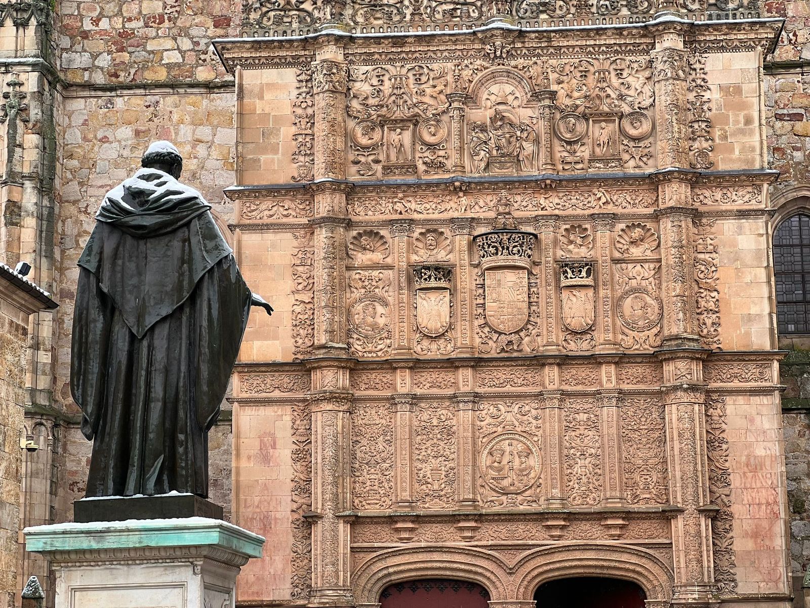 La nieve anega carreteras y tiñe de blanco Salamanca capital y provincia: imágenes de la nevada de este 28 de enero