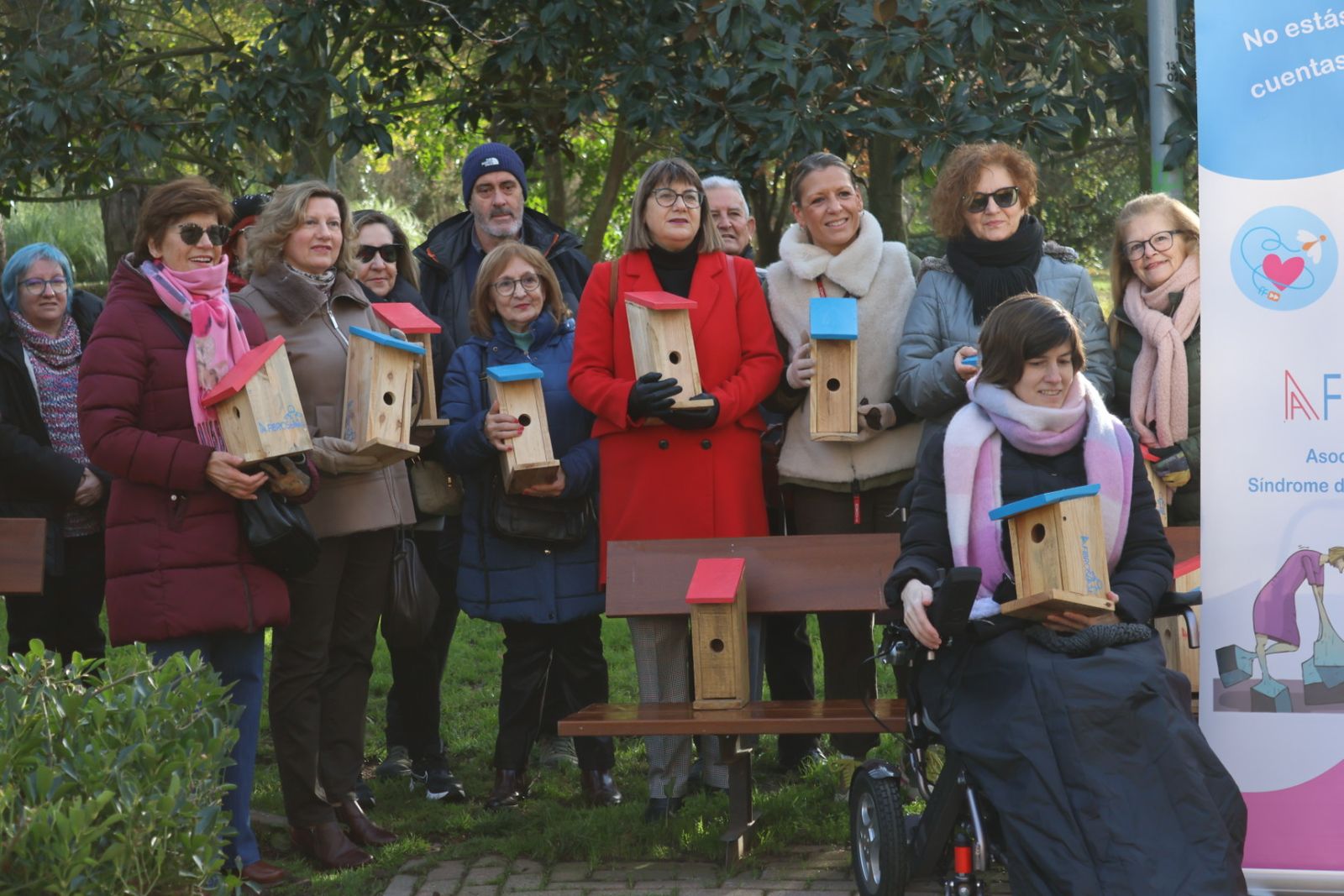 Acto de colocación de cajas nido organizado por las asociaciones Afibrosal y Peña Gaviota