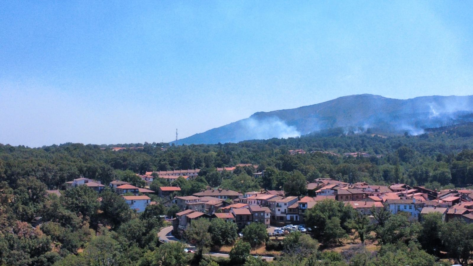 Estado del incendio forestal de La Alberca a las 16:20 horas