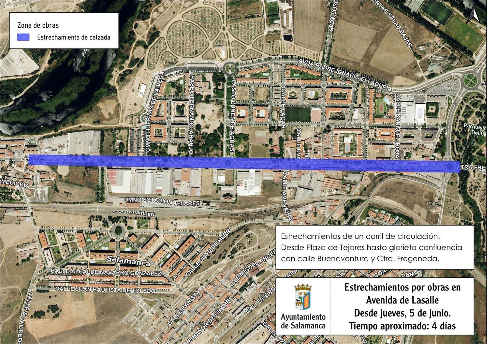 Corte avenida de Lasalle. Ayto Salamanca. 