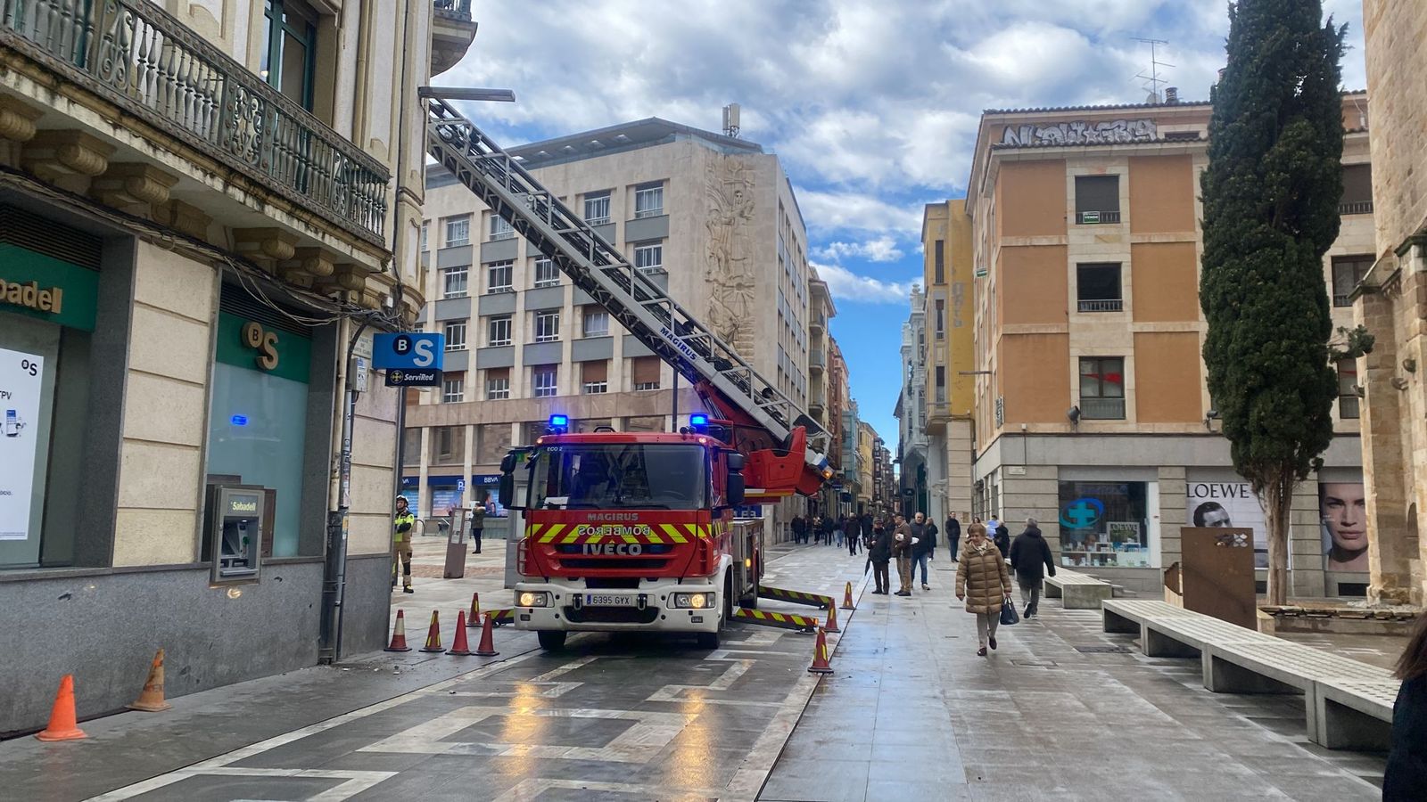 Los bomberos de Zamora en Santa Clara este jueves 