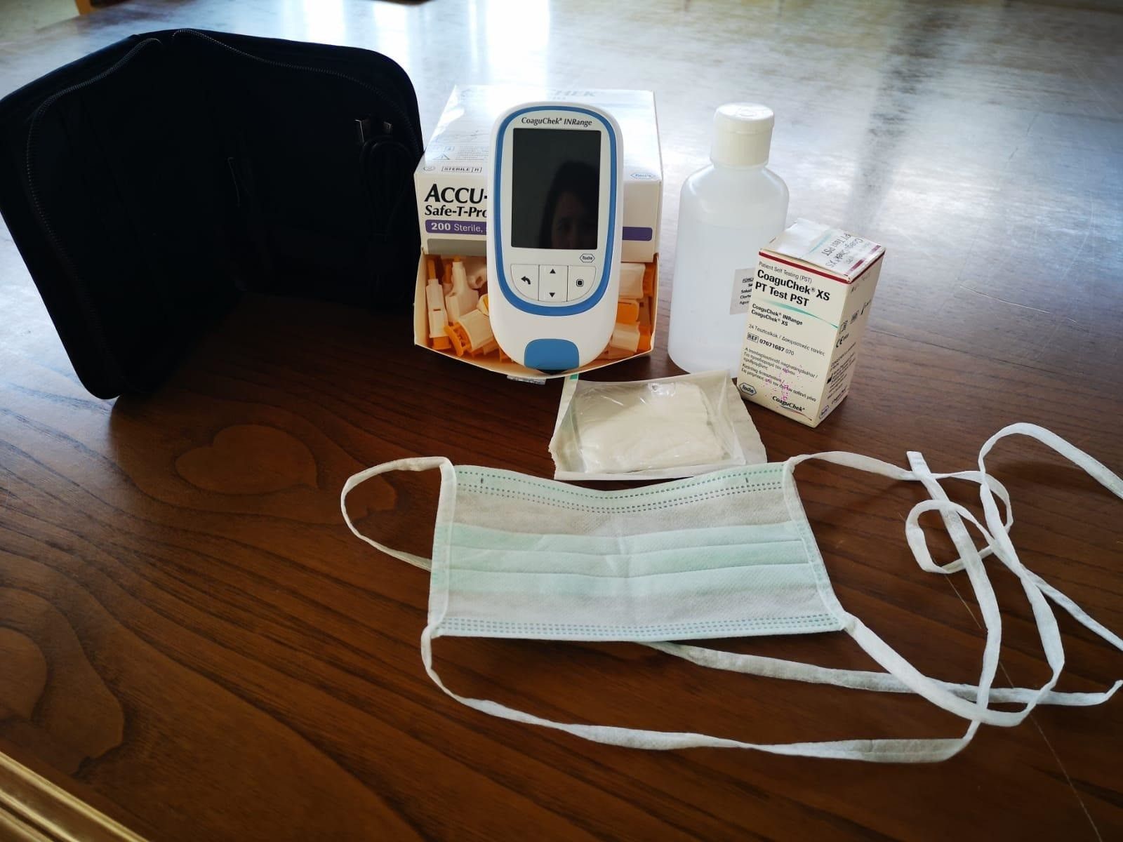 Material para hacer la prueba del Sintrom a domicilio