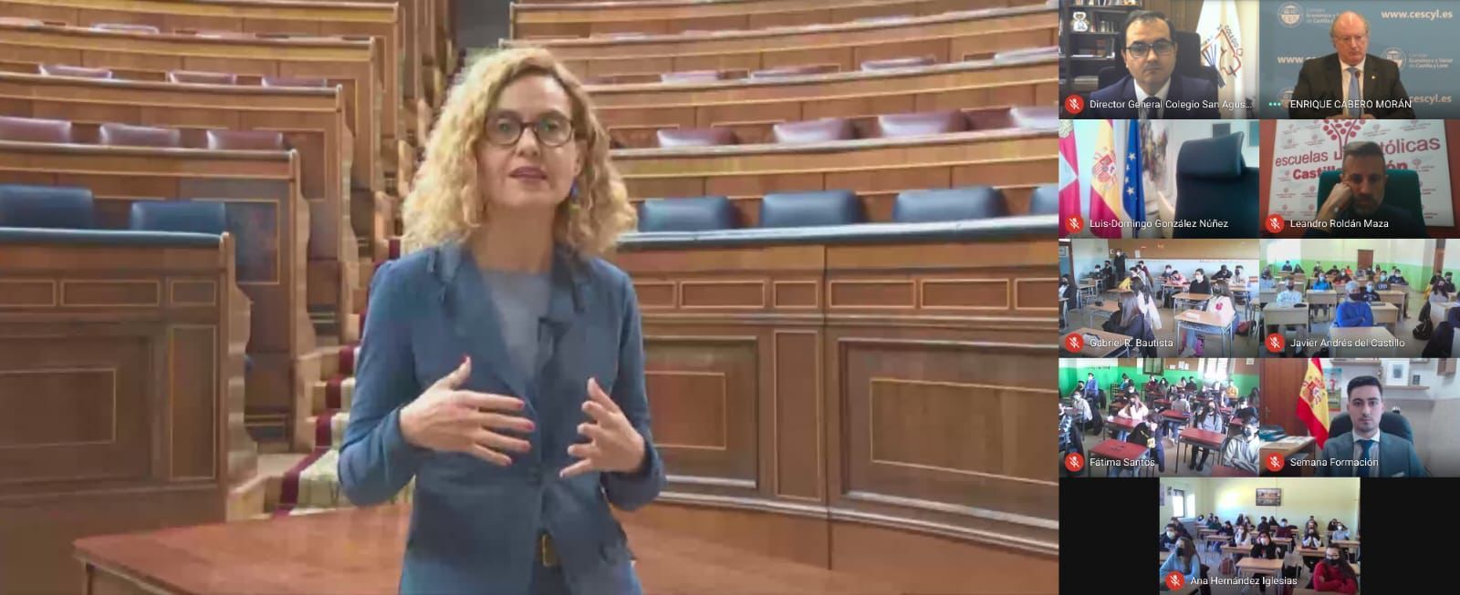 La presidenta del Congreso reconoce en Salamanca que “a veces” parece “una maestra frente a alumnos revoltosos"