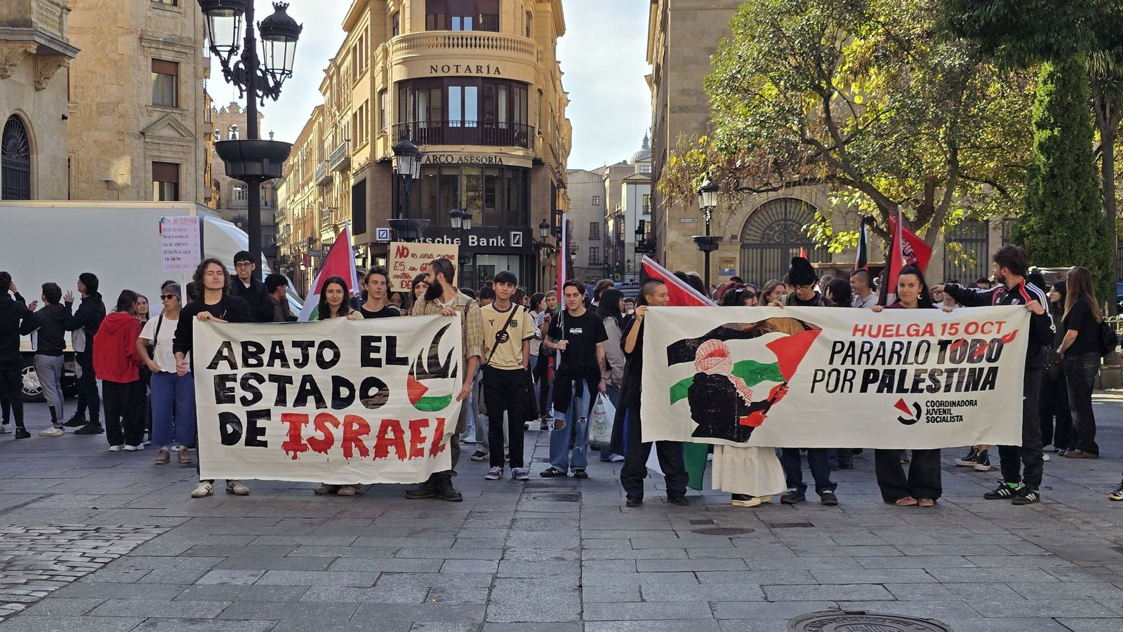 Manifestación por Palestina en Gran Vía