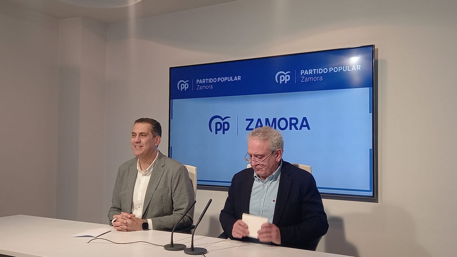 Alberto Castro y Óscar Reguera, procuradores del Partido Popular en las Cortes de Castilla y León por la provincia de Zamora