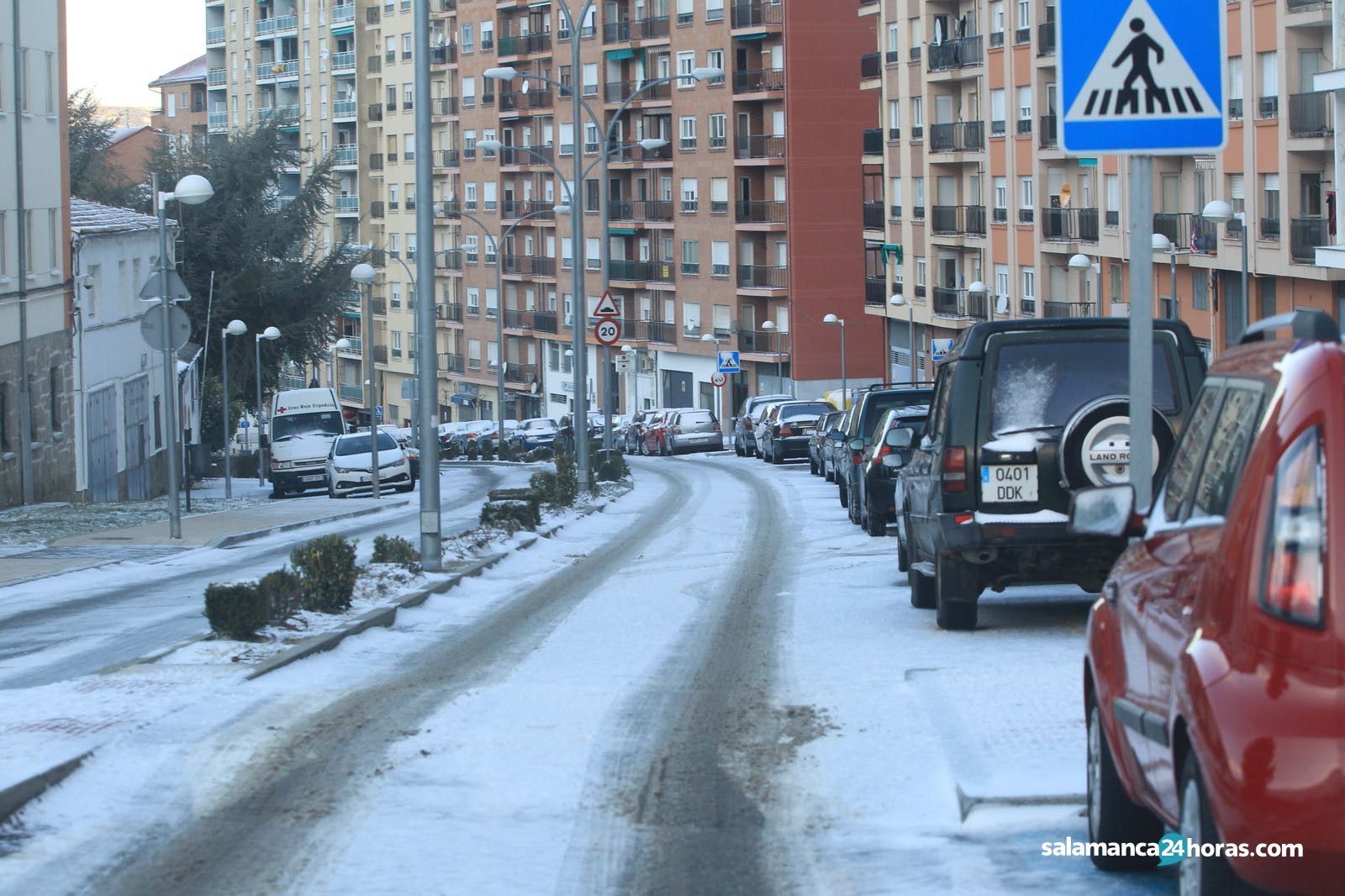 Carretera hielo nieve Béjar