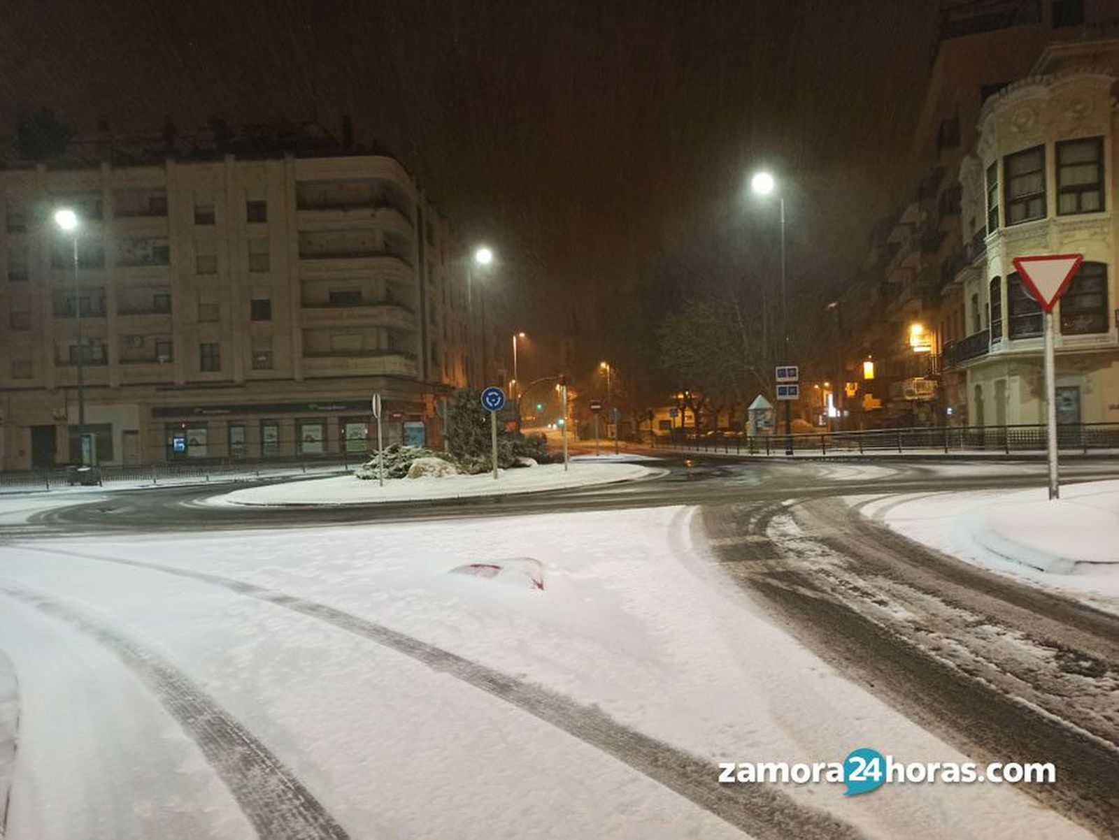 Zamora capital durante el temporal Filomena. Archivo