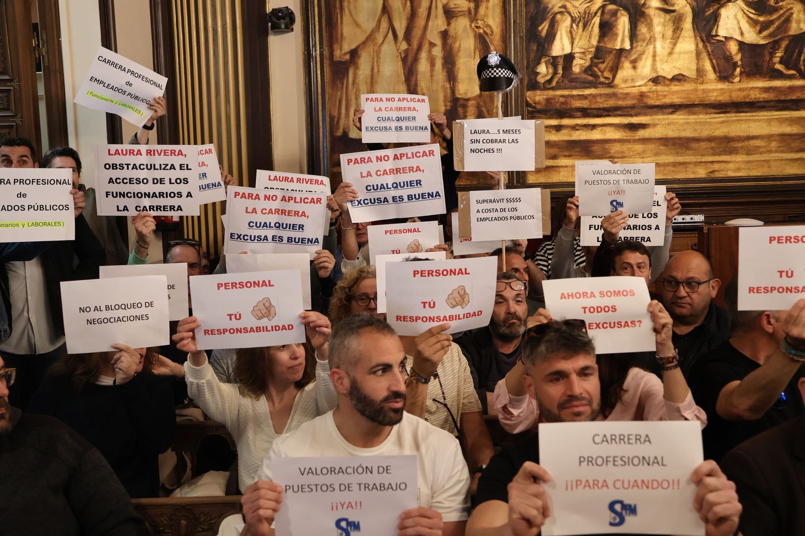 Imagen de las protestas del Pleno