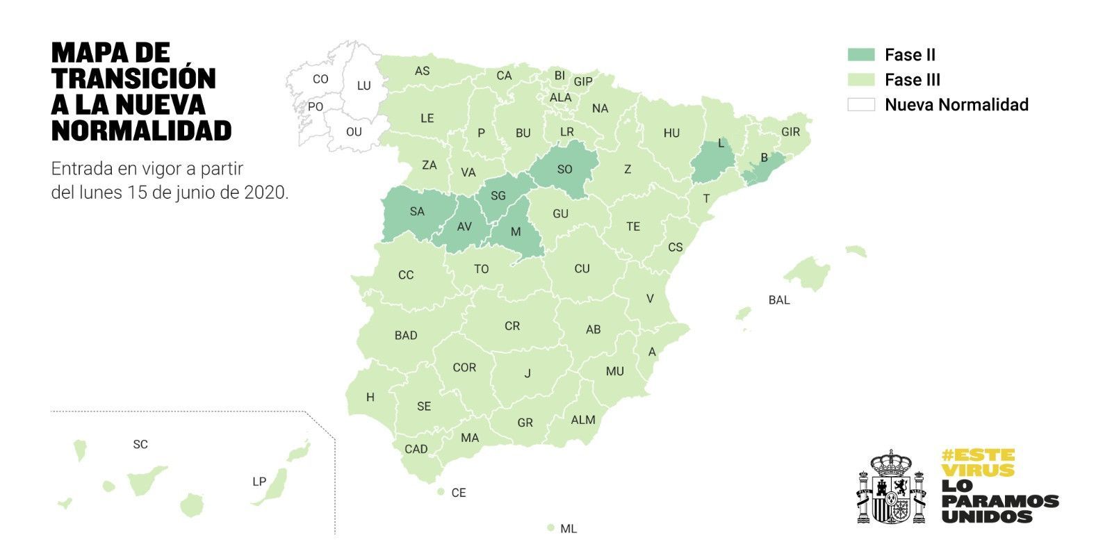 Mapa Salamanca fase 2 y nueva normalidad