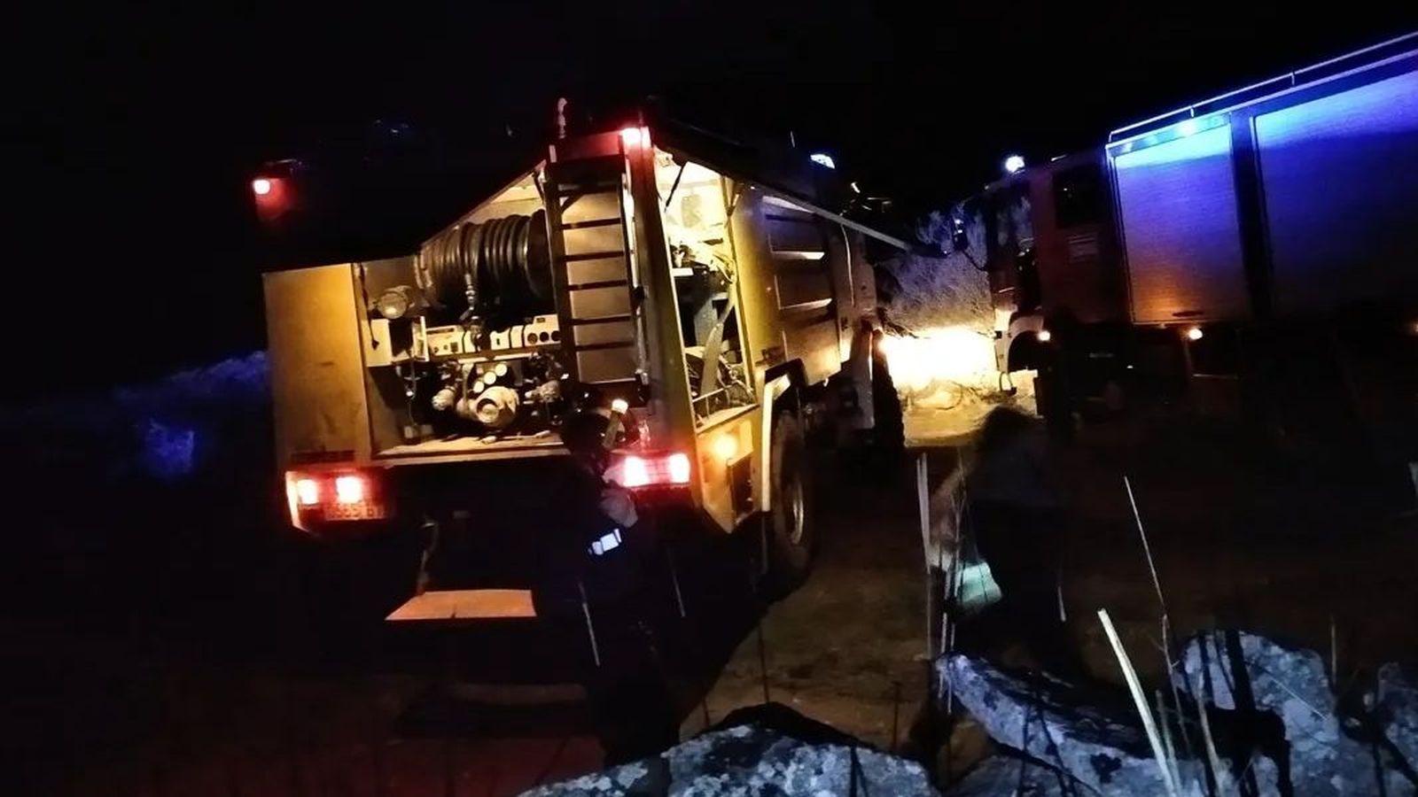 Incendio noche. Archivo Zamora24horas