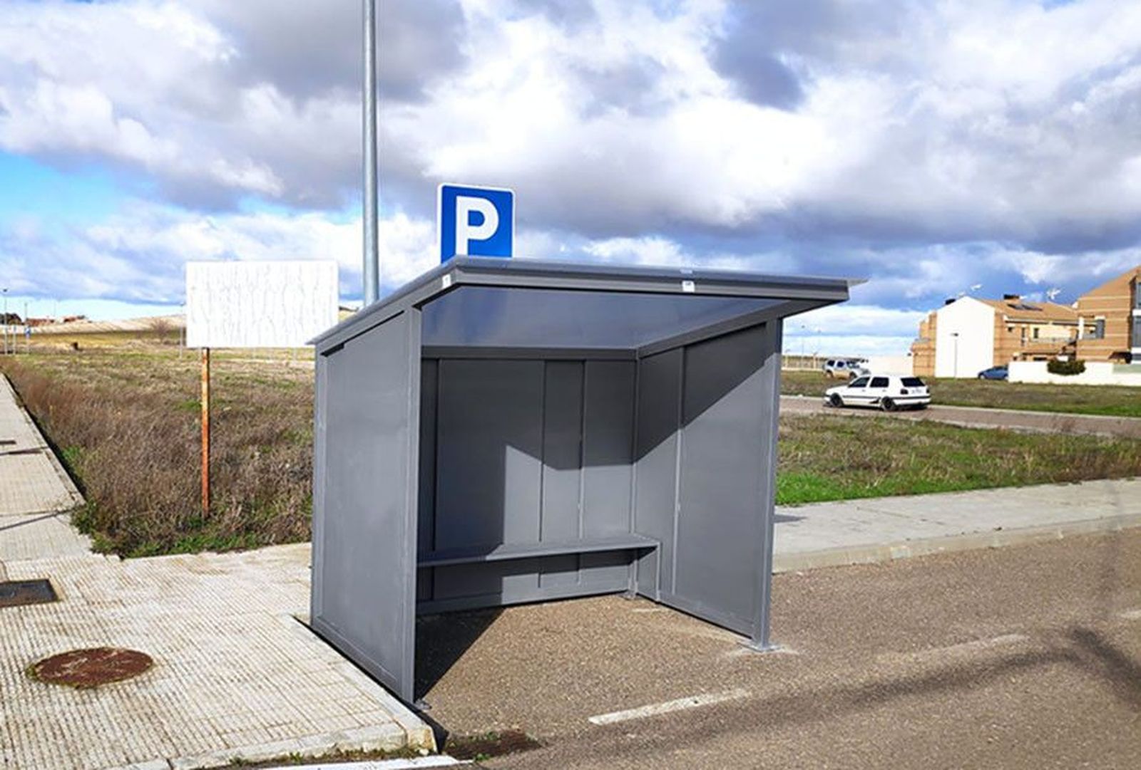 Marquesino bus escolar Roales