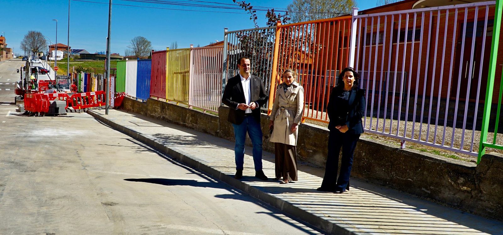 Visita a las obras de la calle Unicef, en Santa Marta de Tormes